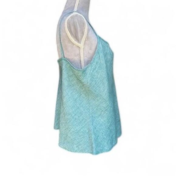 BRYN WALKER 100% Linen Tank Top Blue Aqua Spaghetti‎ Strap Cami USA Made M - Picture 2 of 6